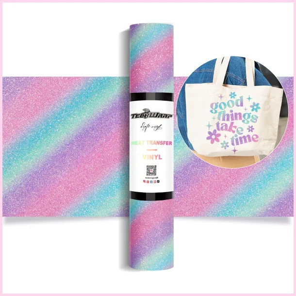 Ombr Glitter Heat Transfer Vinyl Roll