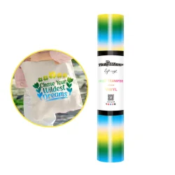 PU Rainbow Stripes Heat Transfer Vinyl