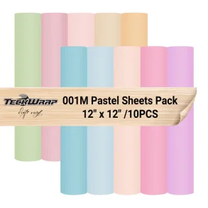 001Matte Vinyl Sheets Pack - Pastel (10PCS)