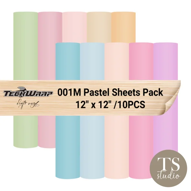 001Matte Vinyl Sheets Pack - Pastel (10PCS)