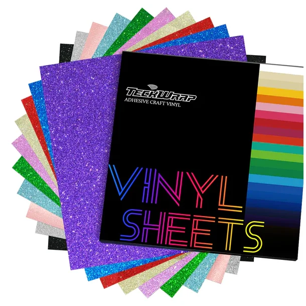 Glitter Vinyl Sheets Pack( 10 PCS)