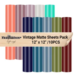 Vintage Matte Vinyl Sheets Pack (8pcs)