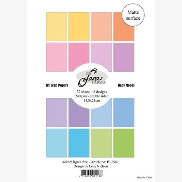 BY Lene Paperpad "Solid Colours - Baby Moods"
