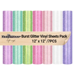 Burst Glitter Vinyl - Sheets Pack (7PCS)