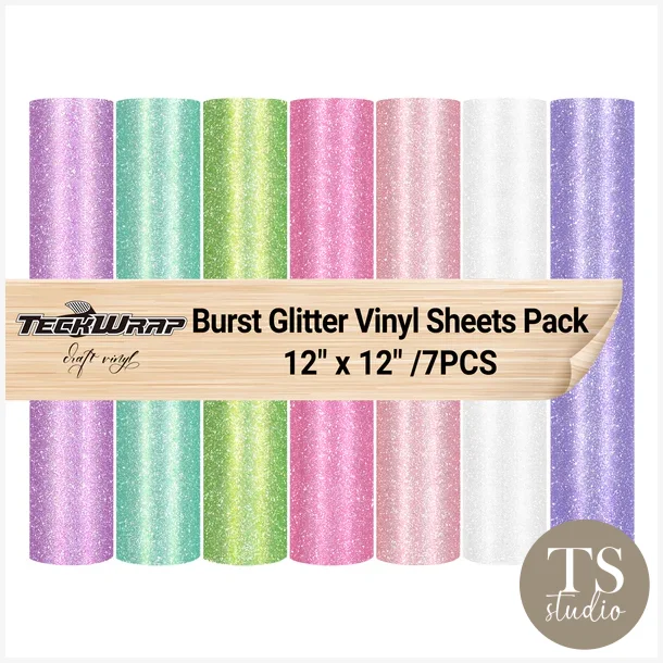Burst Glitter Vinyl - Sheets Pack (7PCS)