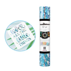 Holographic Glass Flower Adhesive Craft Vinyl