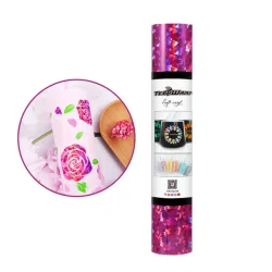 Holographic Glass Flower Adhesive Craft Vinyl