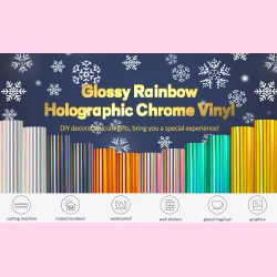 Holographic Glossy Rainbow Craft Vinyl