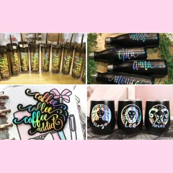 Holographic Glossy Rainbow Craft Vinyl