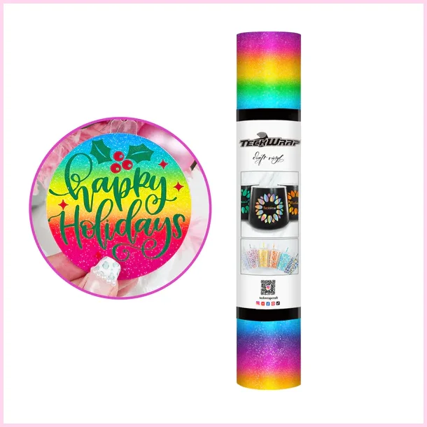 Rainbow Stripes Adhesive Craft Vinyl