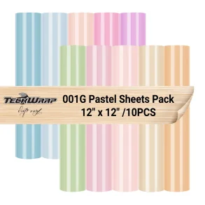 001Glossy Vinyl Sheets Pack - Pastel (10PCS)