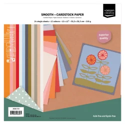 Cardstock Paper 216g - Smooth 30x30 - Scandinavian Colours (24stk)