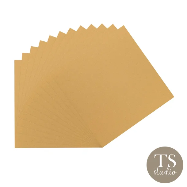 Cardstock Paper 210g - Smooth 30x30 - Gold (12PCS)