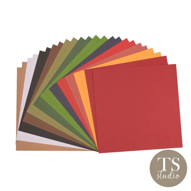 Cardstock Paper 216g - Texture 30x30 - Christmas (24stk)