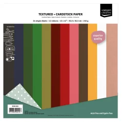 Cardstock Paper 216g - Texture 30x30 - Christmas (24stk)