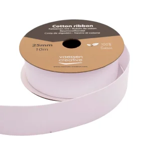 Cotton Ribbon 25mm x 10m - White