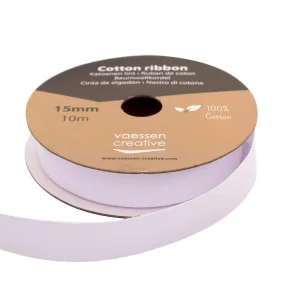 Cotton Ribbon 15mm x 10m - White