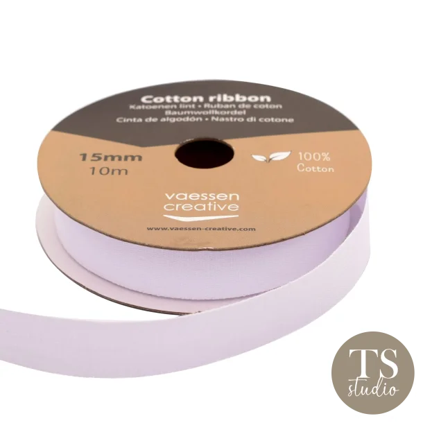 Cotton Ribbon 15mm x 10m - White