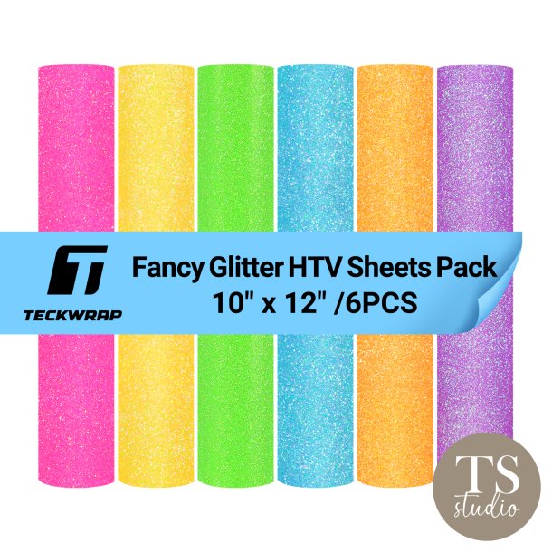 Fancy Glitter HTV - Sheets Pack (6PCS)