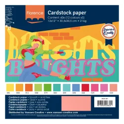 Florence Cardstock Paper 216g - Smooth 60x - Brights