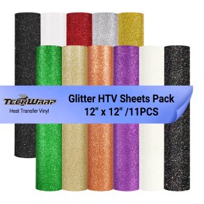 Glitter HTV - Sheets Pack - Mix (11PCS)