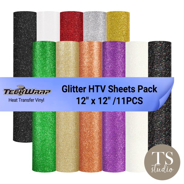 Glitter HTV - Sheets Pack - Mix (11PCS)