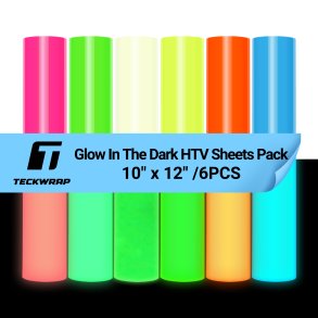 Glow In The Dark HTV Sheets Pack (6 PCS)