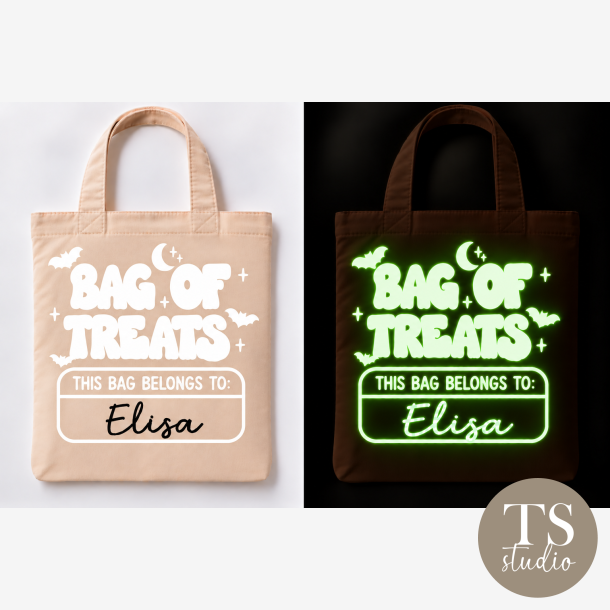 Halloween Mulepose med Navn � Bag of Treats