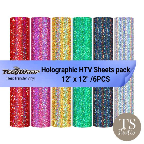 Holographic  Sparkle HTV - Sheets Pack (6PCS)