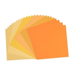 Florence Cardstock Paper 216g - Texture 24x - Yellow &amp; Orange Multi