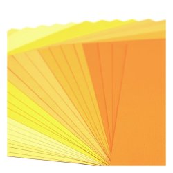 Florence Cardstock Paper 216g - Texture 24x - Yellow &amp; Orange Multi