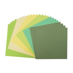Florence Cardstock Paper 216g - Texture 24x - Green Multi