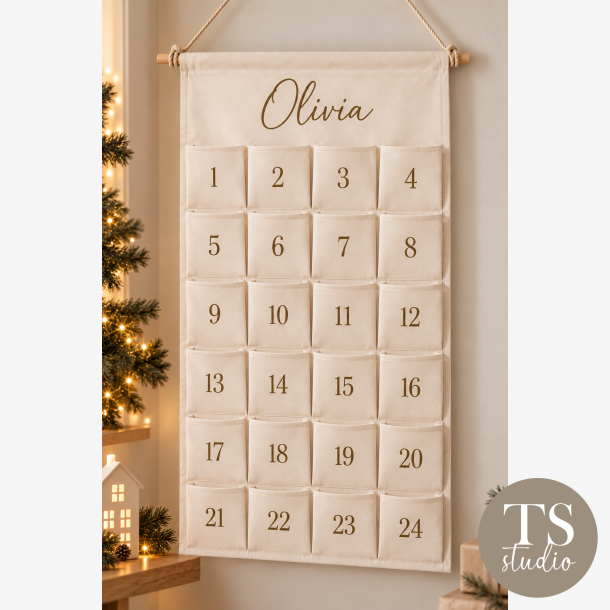 Personlig Julekalender med Navn � Gylden Kobber