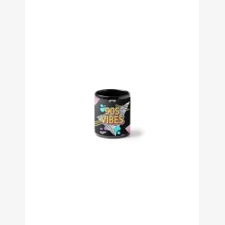 Krus - Sort med printfelt 350ml (sublimation)
