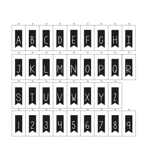 Light Box Alphabet Flag (89stk)