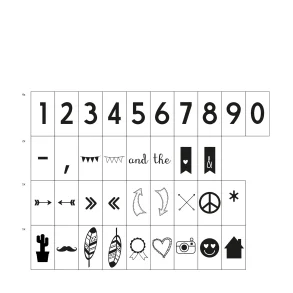 Light Box Funky Symbols (74stk)
