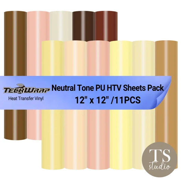PU HTV - Sheets Pack - Neutral Tone (11PCS)