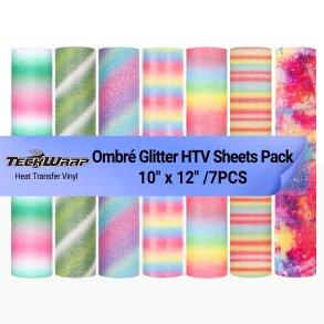 Ombr� Glitter HTV - Sheets Pack (7PCS)