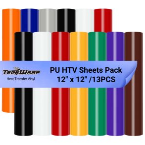 PU HTV - Sheets Pack - Basic Colors (13PCS)