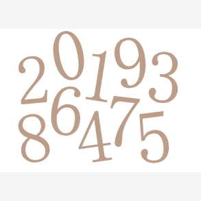 Wooden Number 0-9 - Classic