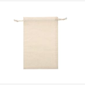 Bomuldspose med sn�relukning - 11x15