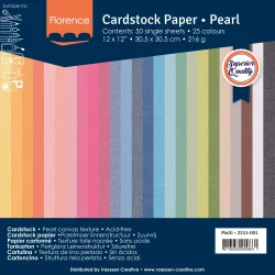 Florence Cardstock Paper 216g - Texture Pearl 50x - Multi
