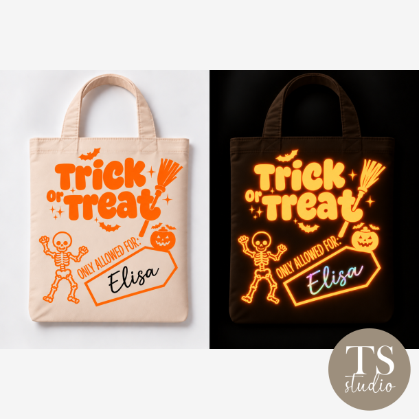 Halloween Mulepose med Navn - Trick or Treat