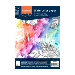 Watercolour Paper 200g - Smooth A4 - White (12PCS)