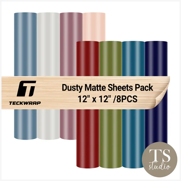 Dusty Matte Vinyl Sheets Pack - Vintage (8pcs)