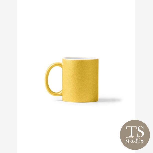 Krus - Guld Glitter 350 ml (sublimation)