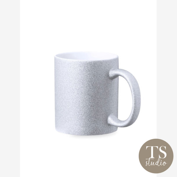Krus - S�lv Glitter 350 ml (sublimation)