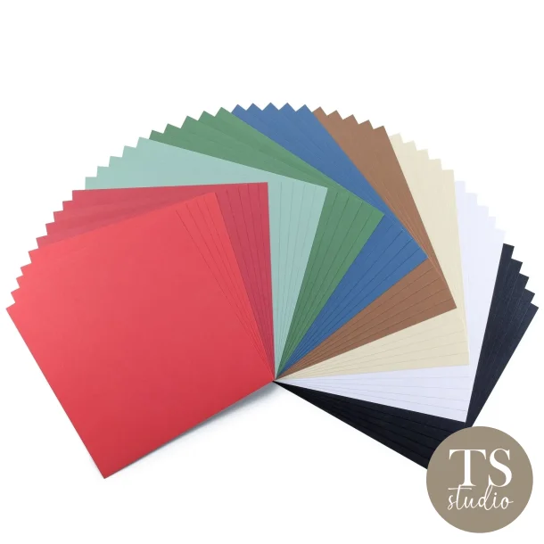 Florence Cardstock Paper 250g - Linen texture 45x - Christmas