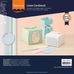 Florence Cardstock Paper 250g - Linen texture 45x - Pastel