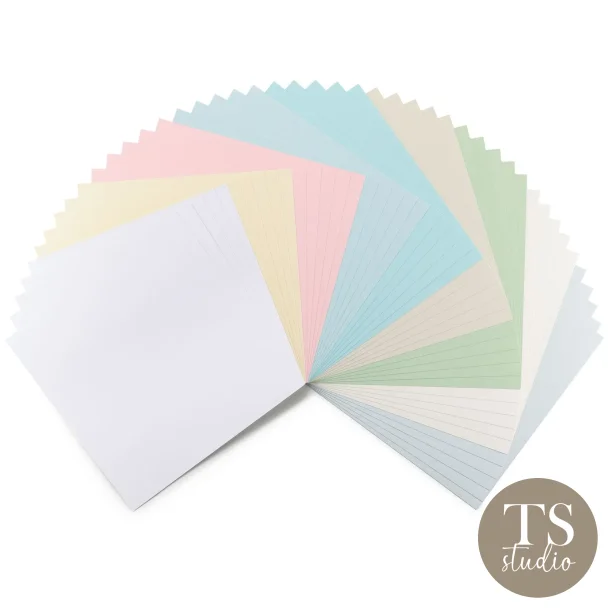 Florence Cardstock Paper 250g - Linen texture 45x - Pastel